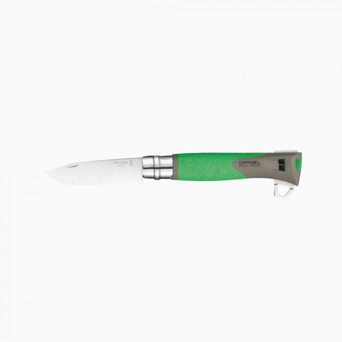 Нож Opinel №12 Explore Tick Remover, зеленый