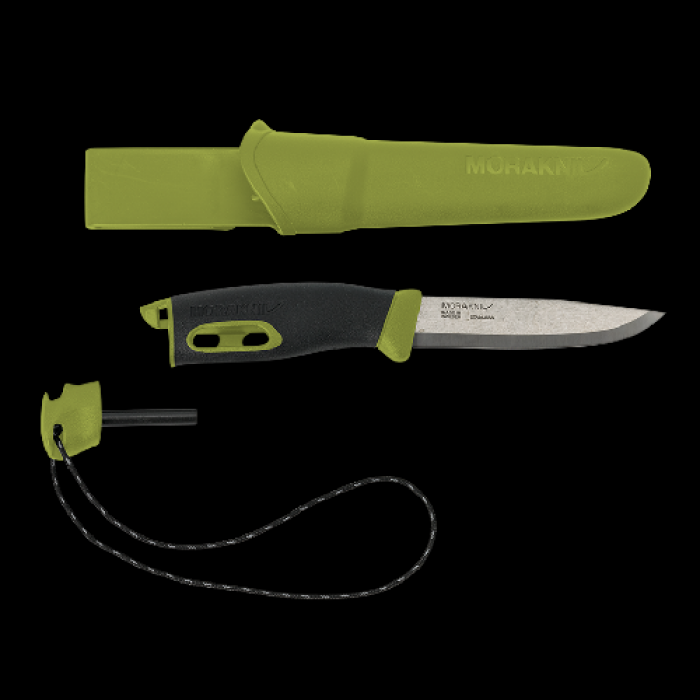 Нож Morakniv Companion Spark, нержавеющая сталь, зелёный, S