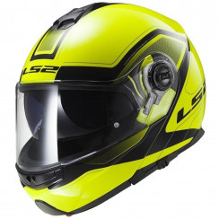 Мотошлем FF325 STROBE ELECTRIC SNOW CIVIK снегоходный LS2 желто-черный, глянцевый, L