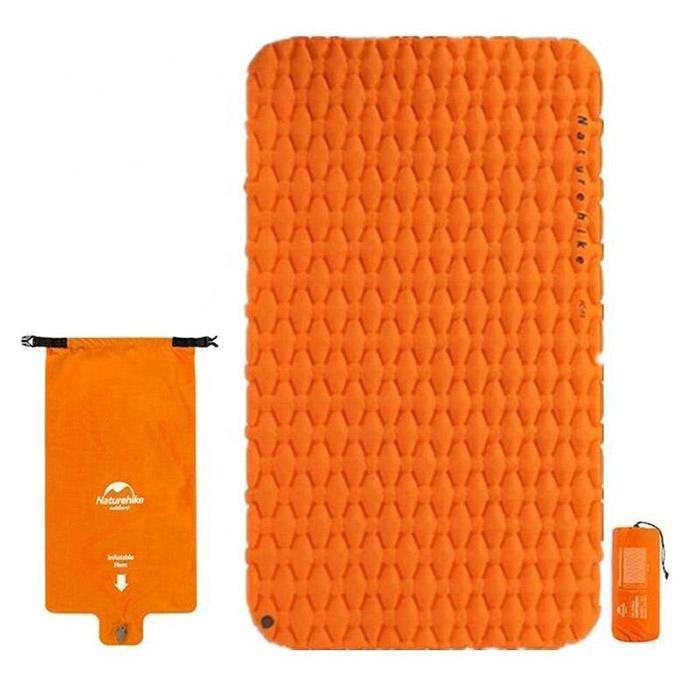 Коврик спальный Naturehike NH19Z055-P двойной FC11 оранжевый с надувным мешком