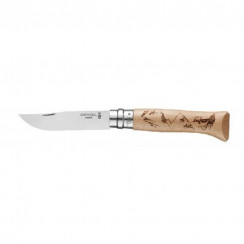 Нож Opinel №8 Alpine adventures, нержавеющая сталь, рукоять дуб, гравировка пеший туризм