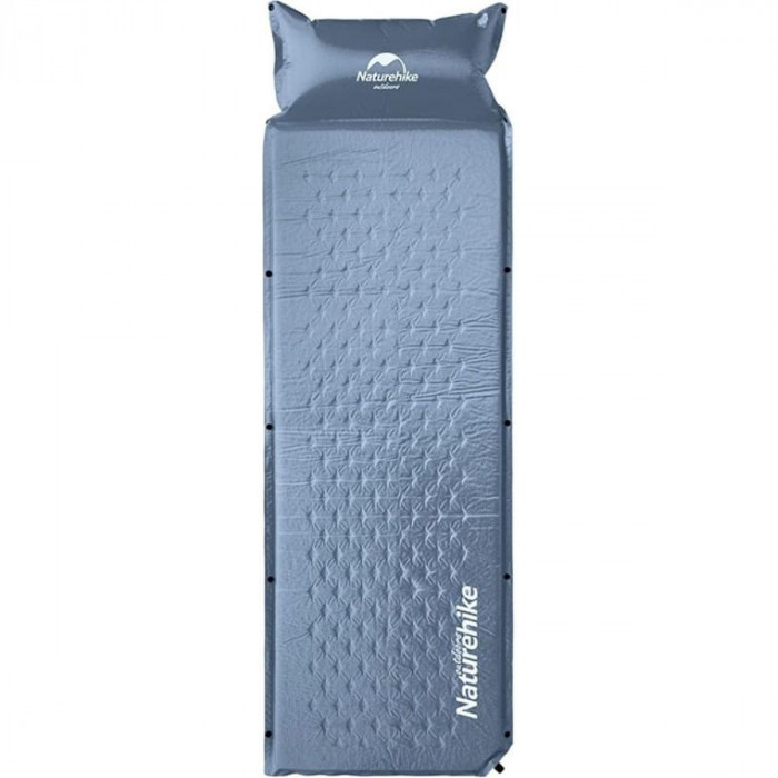 Коврик для сна Naturehike NH15Q002-D с подушкой голубой