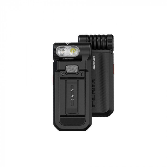 Фонарь Fenix многофункциональный SW05R- с красной подсветкой, черный, красный
