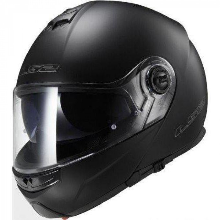 Мотошлем LS2 FF325 STROBE ELECTRIC SNOW Solid снегоходный черный, XL