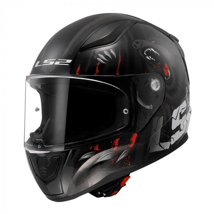 Мотошлем LS2 FF353 RAPID II CLAW черный, 2XL, глянцевый, чёрный