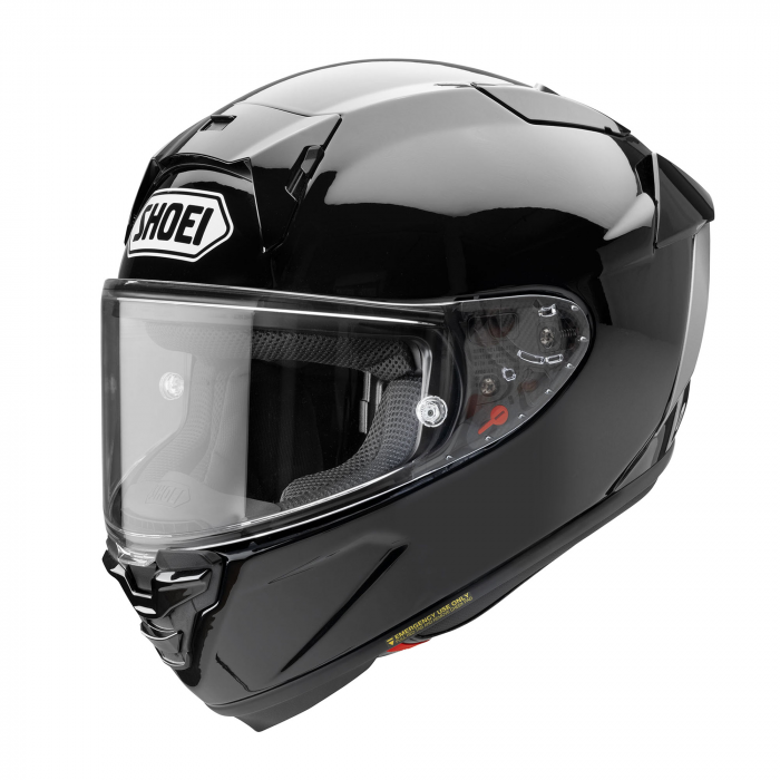 Мотошлем X-Spirit PRO PLAIN SHOEI черный, глянцевый, чёрный, M