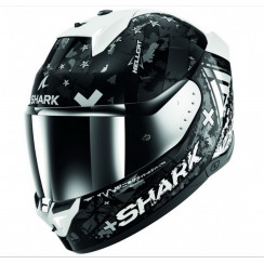 Мотошлем Shark SKWAL i3 HELLCAT, чёрный, хром, серебристый, глянцевый, 2XL