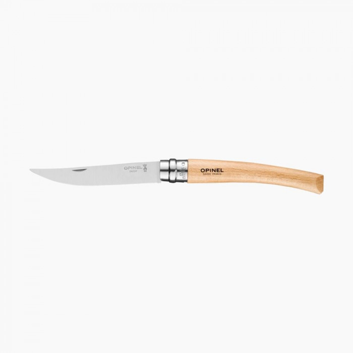 Нож филейный Opinel №10, нержавеющая сталь, рукоять из дерева бука