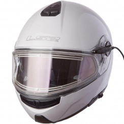 Мотошлем FF325 STROBE ELECTRIC SNOW Solid снегоходный LS2 белый, глянцевый, S