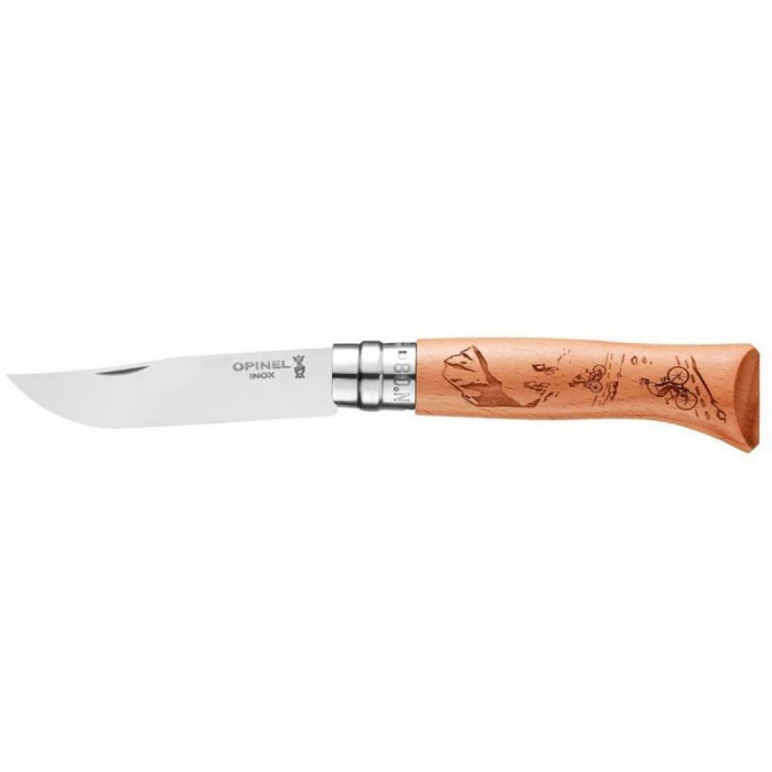 Нож Opinel серии Tradition Alpine Adventures №08, клинок 8,5см, biking