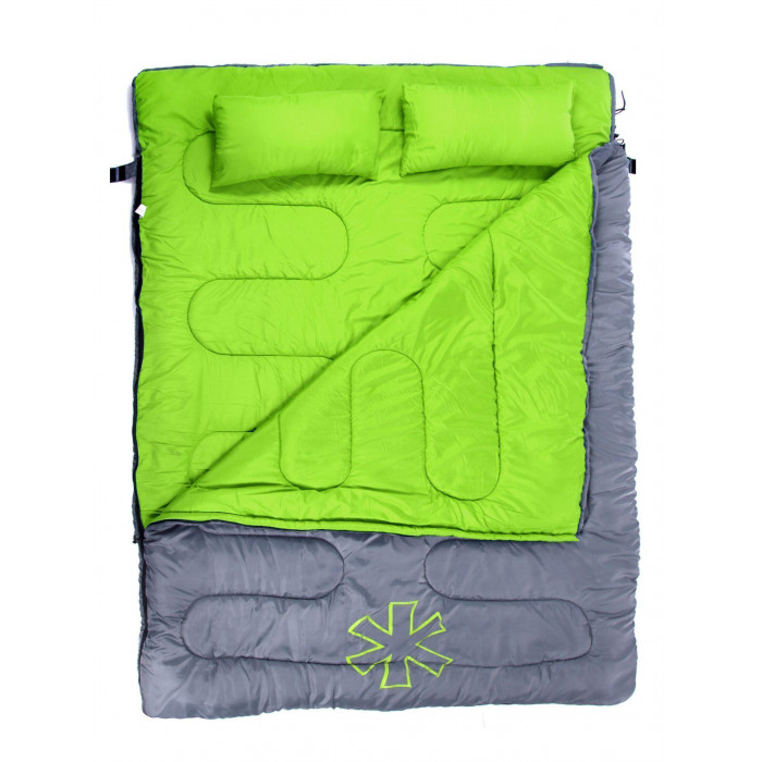 Мешок-одеяло спальный Norfin ALPINE COMFORT DOUBLE, зелёный